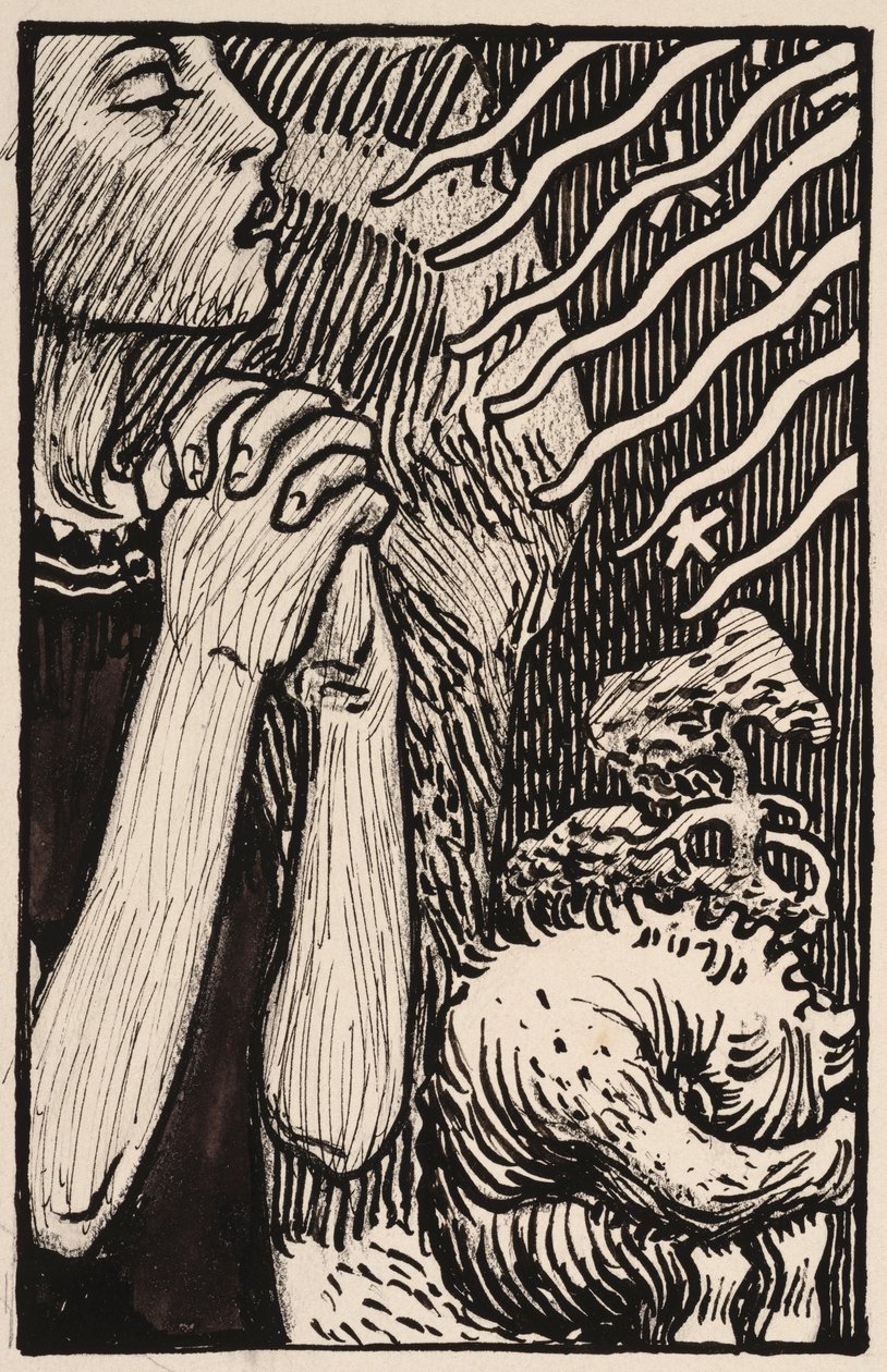 Esquisse de « La jeune fille en prière » - Akseli Gallen-Kallela