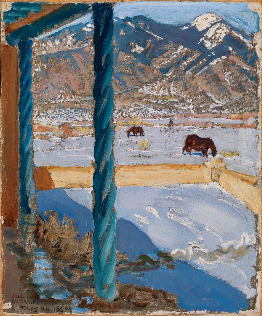 Maison de Taos au soleil - Akseli Gallen-Kallela