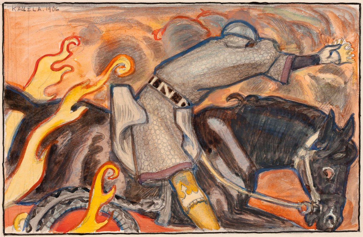 Le chevalier et le roi des serpents - Akseli Gallen-Kallela