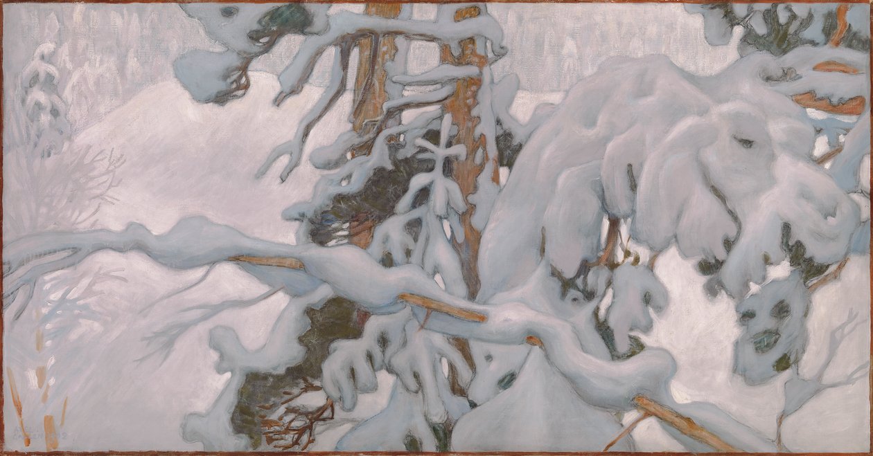 Hiver, étude pour les fresques du Mausolée de Juselius - Akseli Valdemar Gallen-Kallela