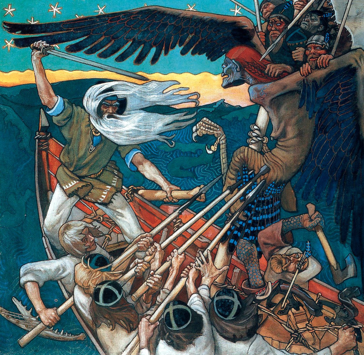 La défense du Sampo, 1896 - Akseli Valdemar Gallen Kallela