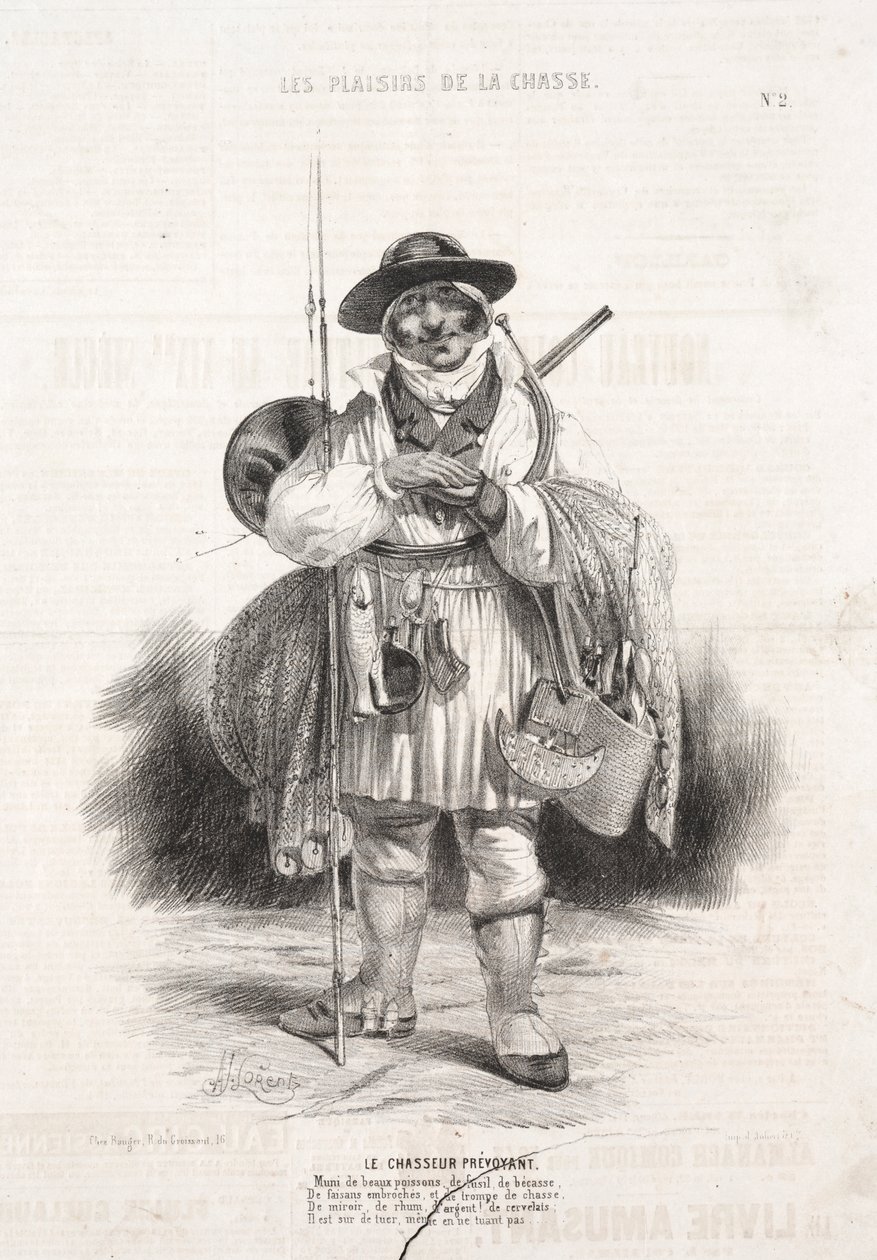 Les Plaisirs de la chasse : Le Chasseur prévoyant - Alade Joseph Lorentz