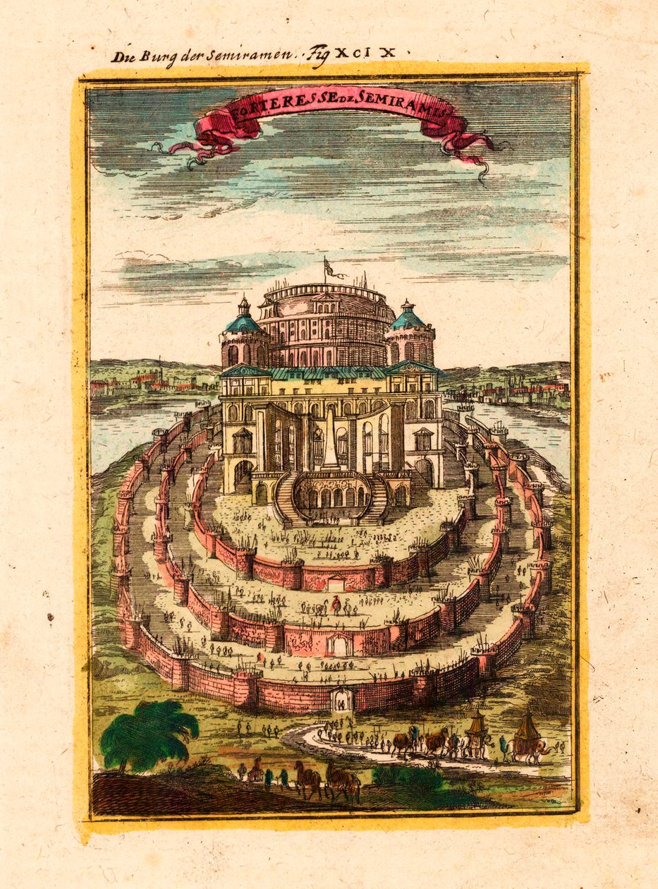 La forteresse et les jardins suspendus de la reine légendaire Sémiramis à Babylone - Alain Manesson Mallet