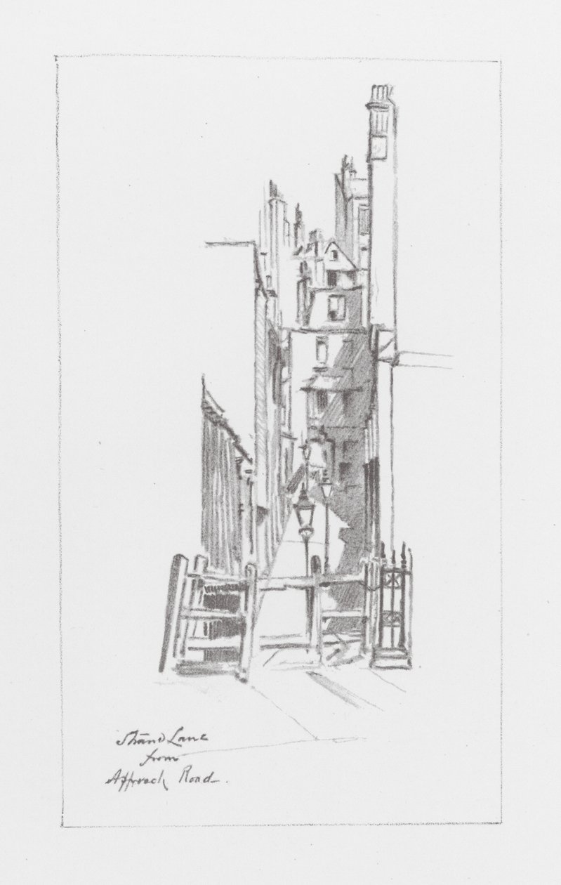 Ruelles de Londres : Strand Lane (litho) - Alan Stapleton