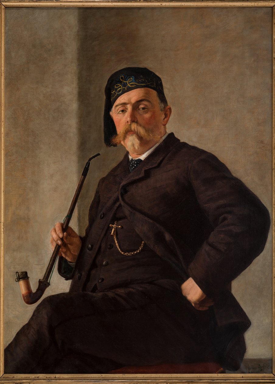 Homme avec pipe - Albano Lugli