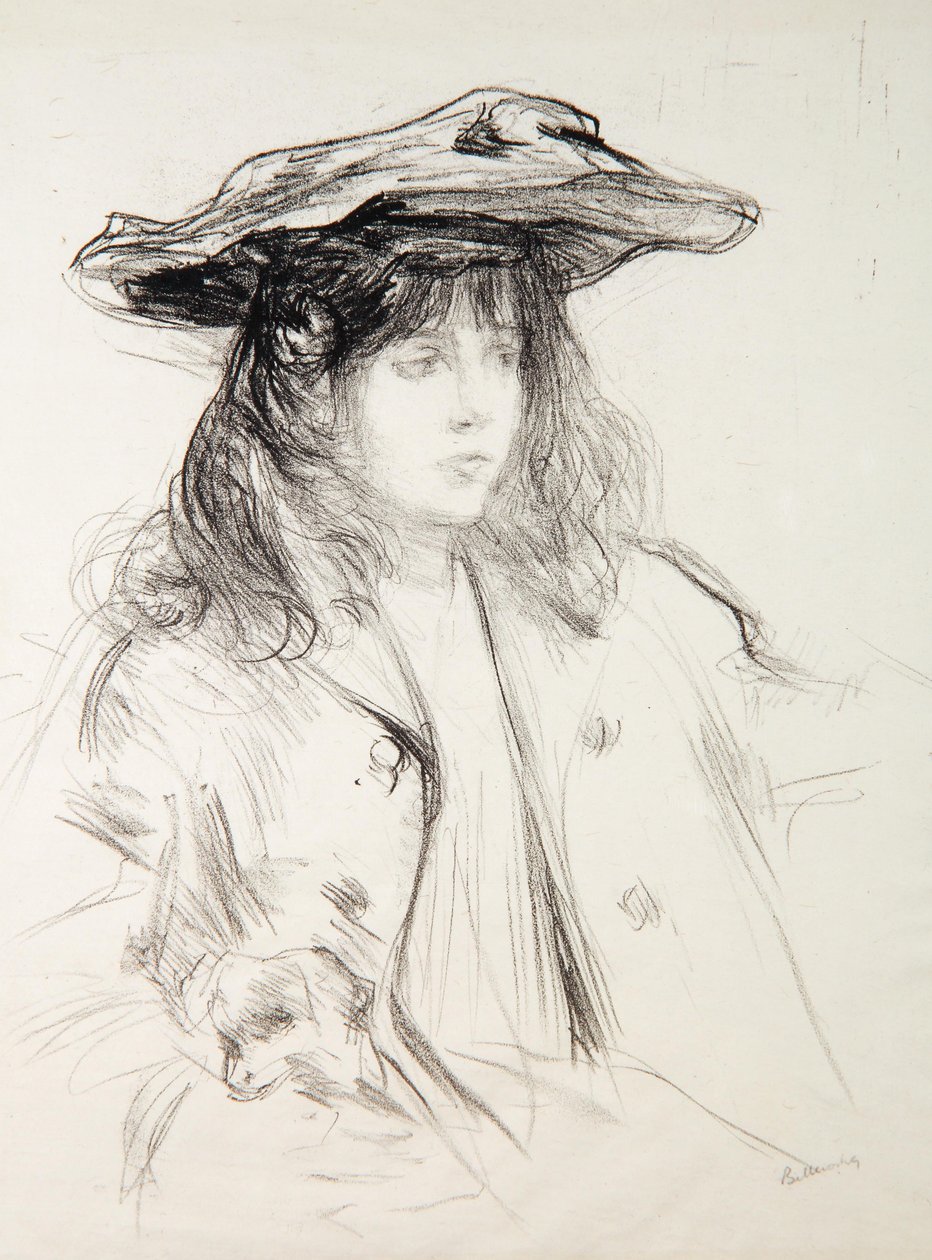 Yvette avec un chien - Albert de Belleroche