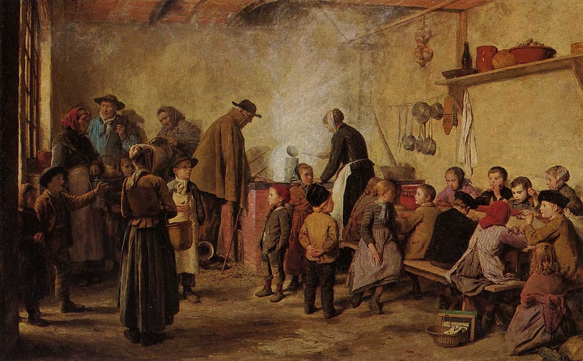 La Soupe des pauvres - Albert Anker