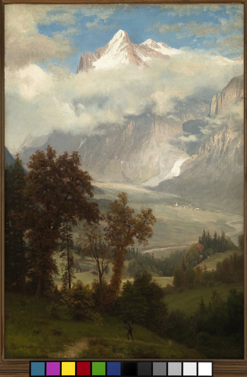 Vue du Wetterhorn depuis la vallée de Grindelwald - Albert Bierstadt