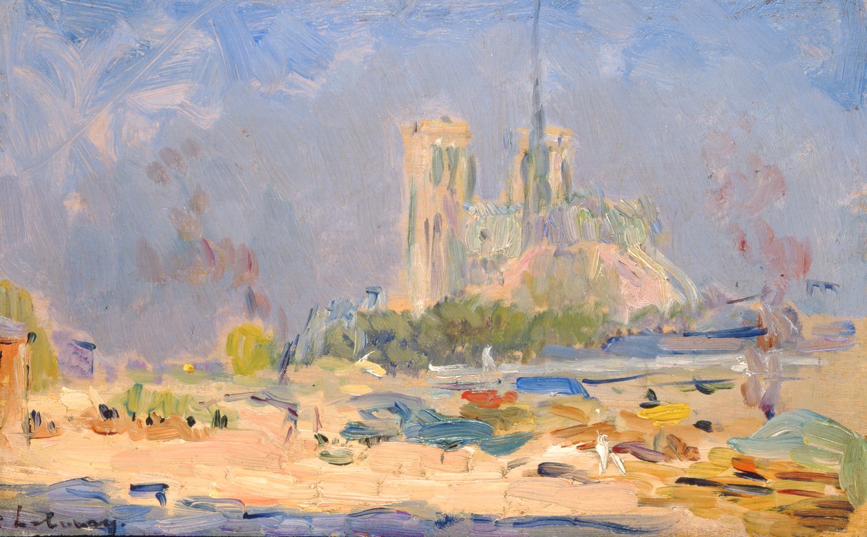 Quai de la Tournelle et Notre-Dame de Paris, 1884 - Albert Charles Lebourg