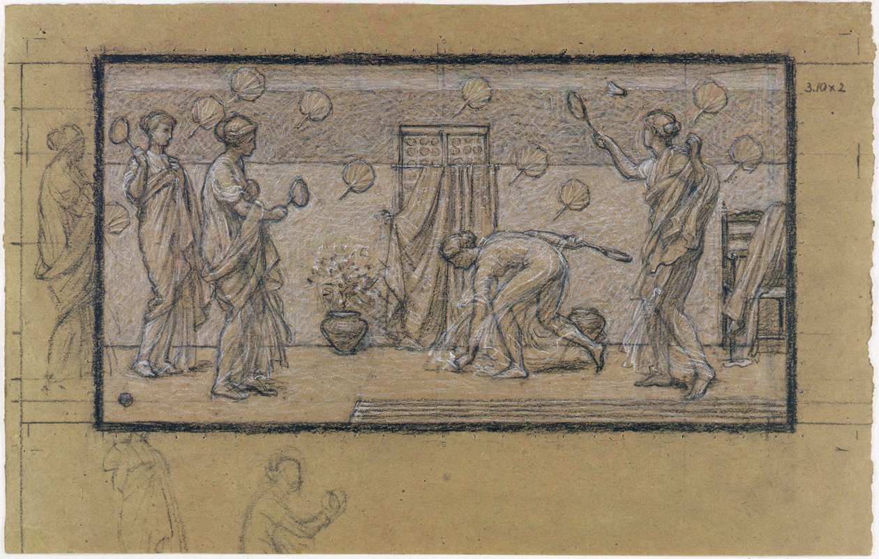 Étude pour Battledore et Shuttlecock, c.1871 - Albert Joseph Moore