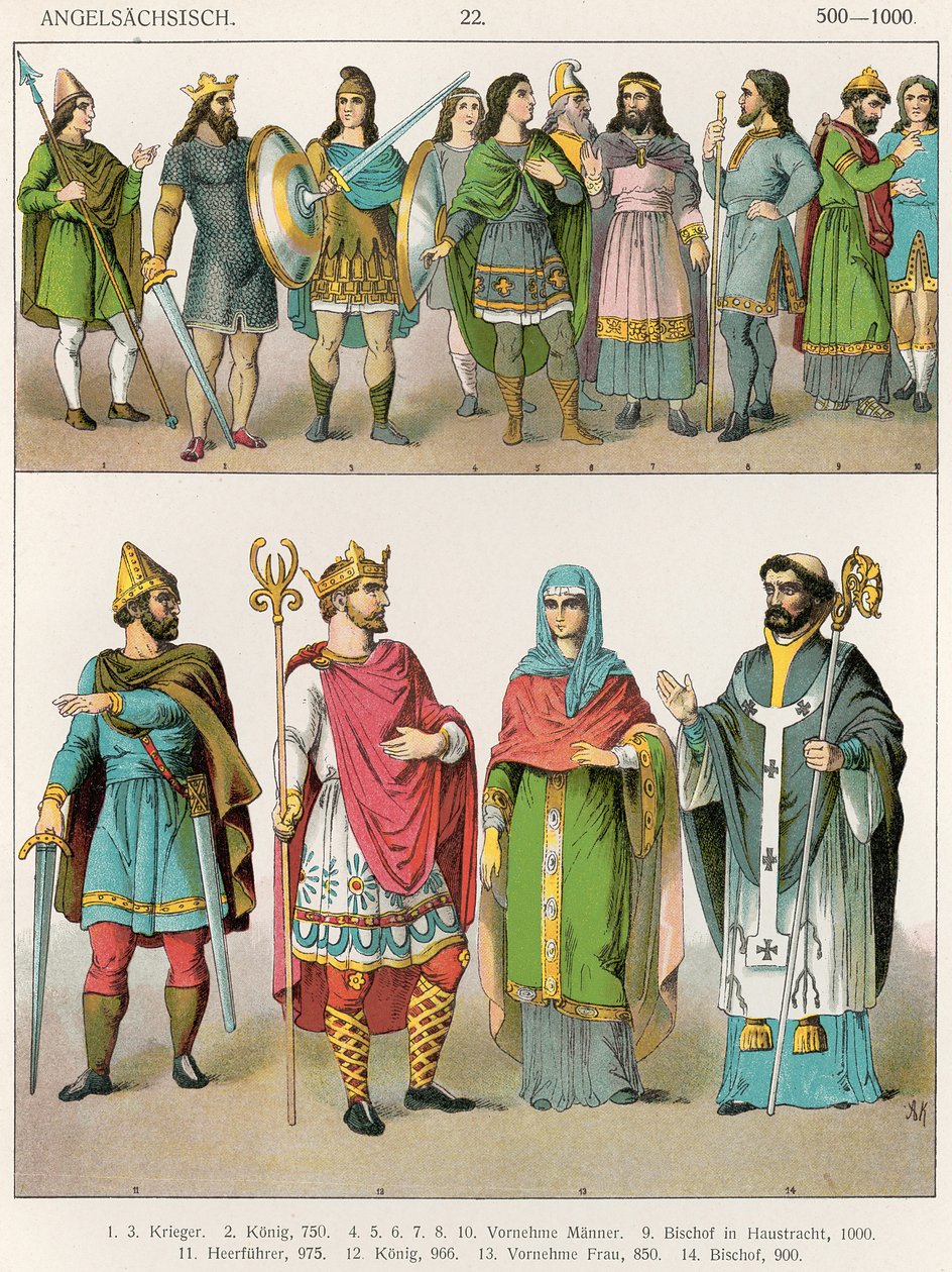 Costume anglo-saxon, de 