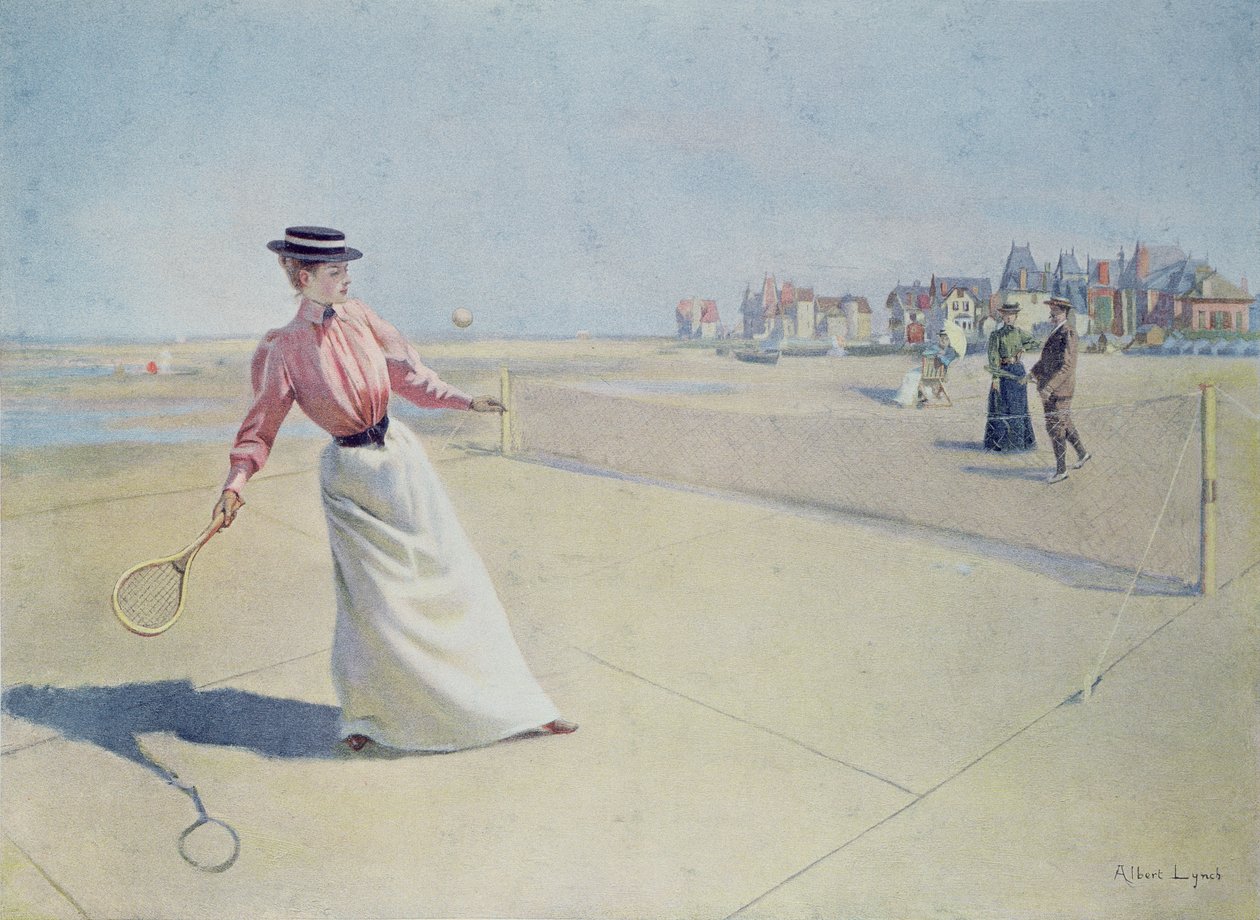 Tennis sur gazon sur la côte normande - Albert Lynch