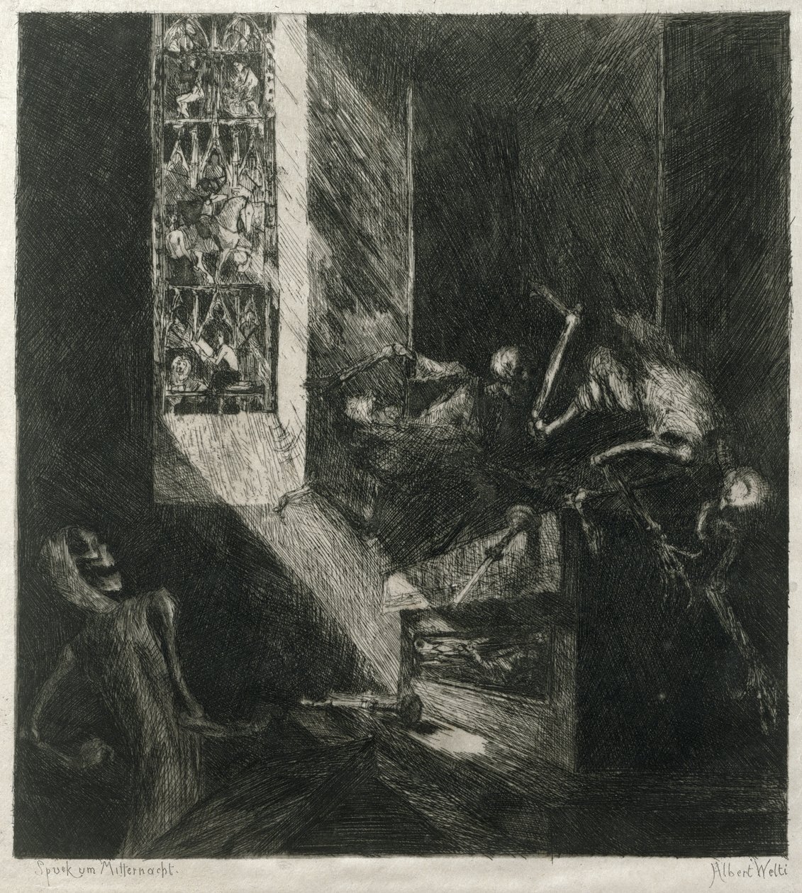 Apparition à minuit, 1888 - Albert Welti