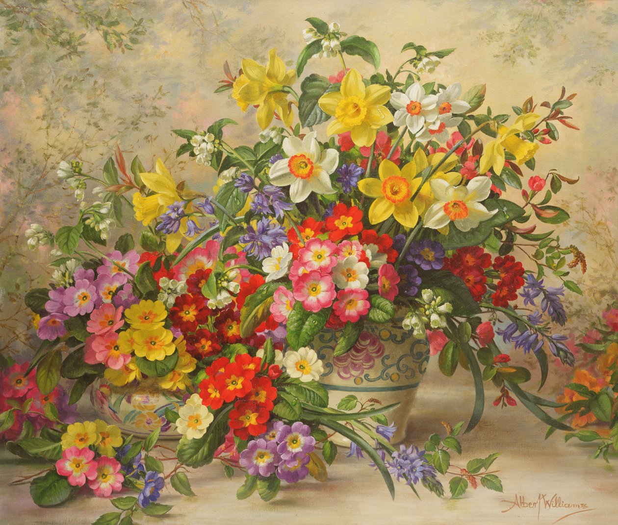 Fleurs de printemps et poterie de Poole, n° 2 - Albert Williams