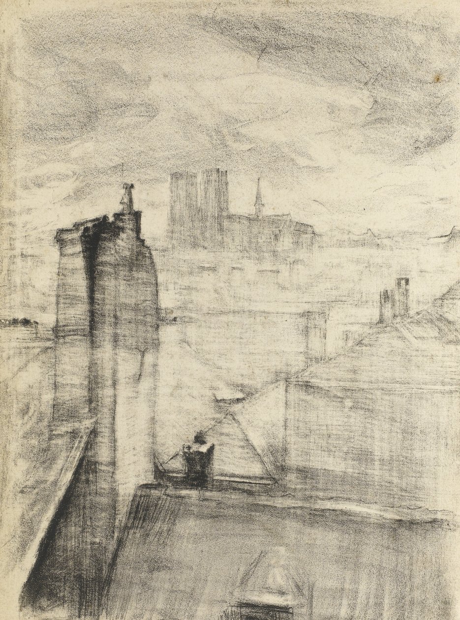 Toits de la ville, Bruxelles, vers 1910 - Albert de Belleroche