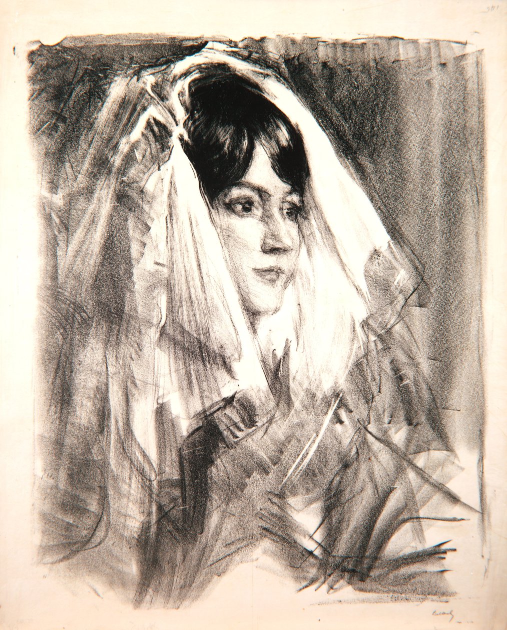 La Mantille, Madame Anglada, 1905 - Albert de Belleroche