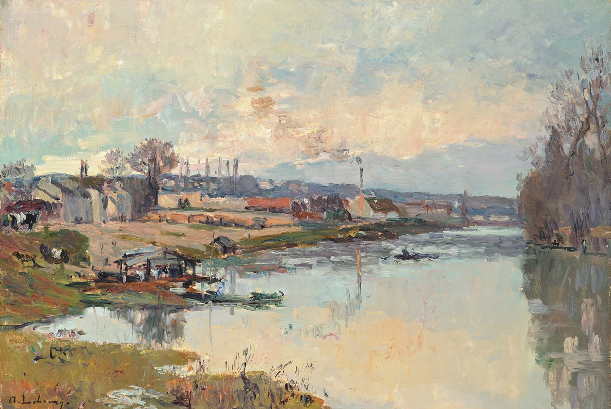 La Seine à Port Marly - Albert Charles Lebourg