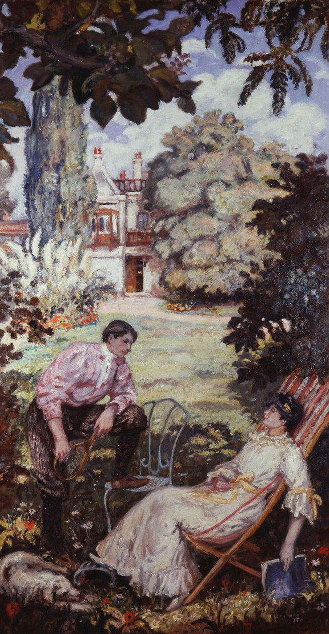 A Conversation in the Garden ; La Conversation au Jardin - Albert Andre