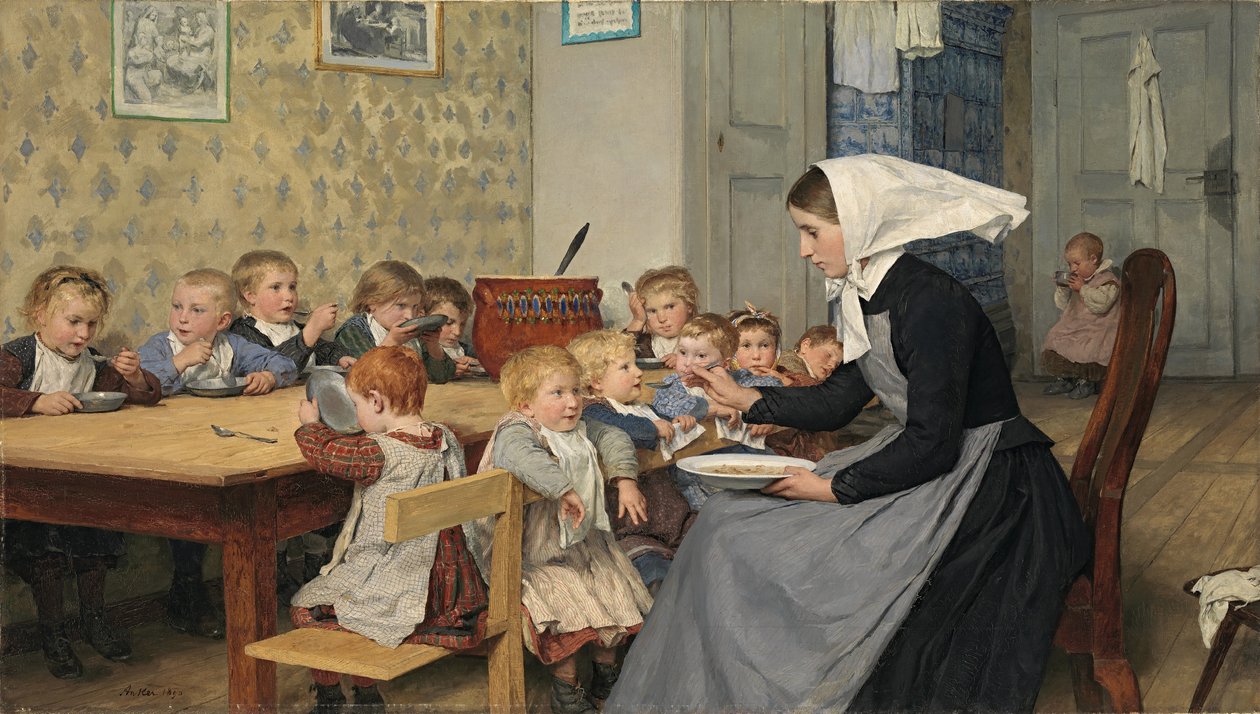 À la crèche I, 1890 - Albert Anker