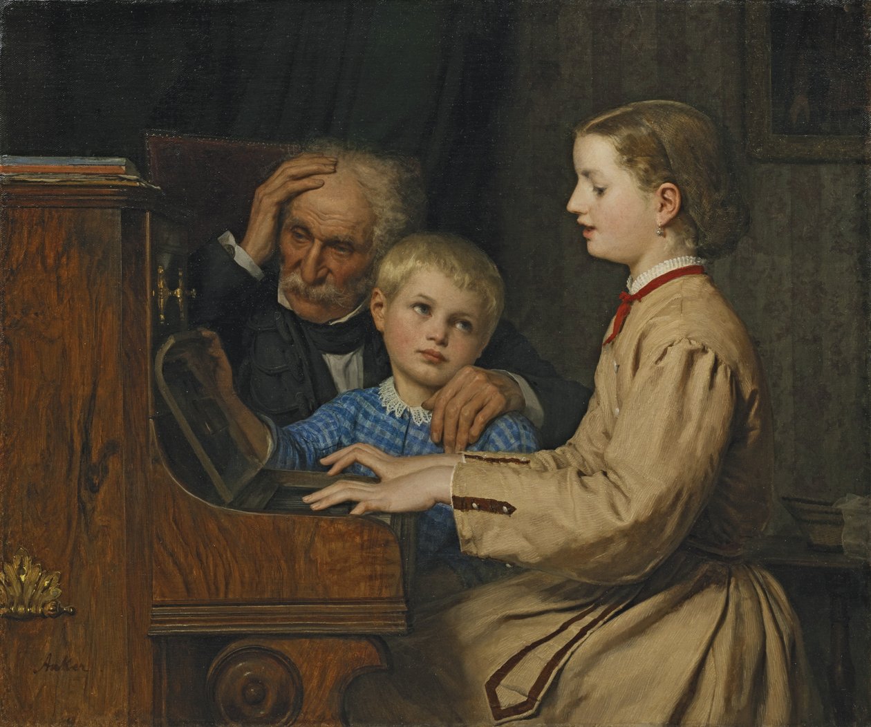 Chanson de la patrie, 1874 - Albert Anker