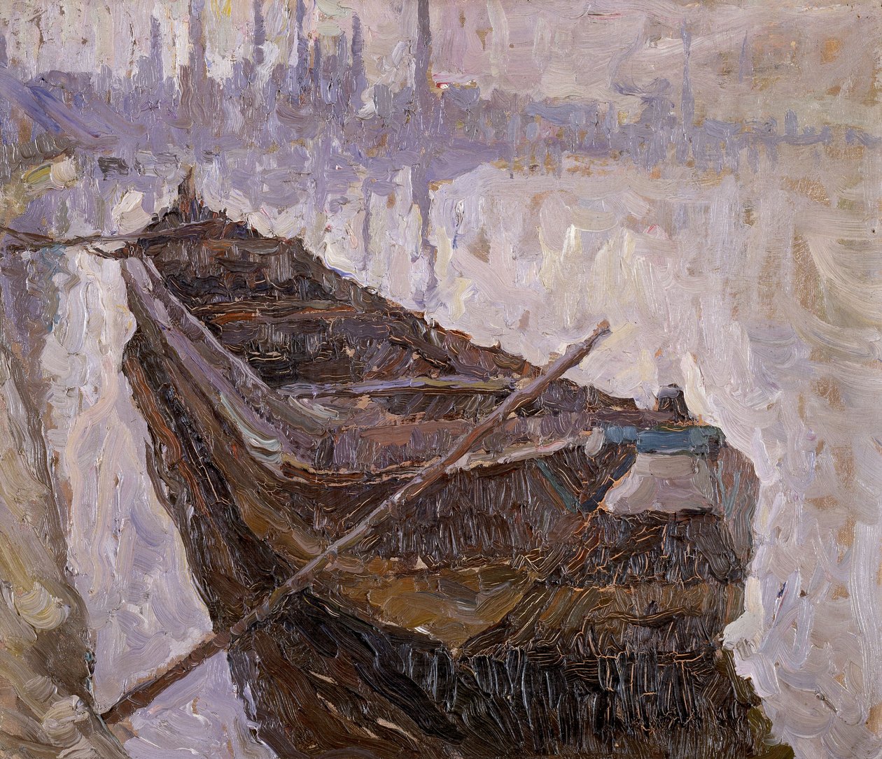 Bateau fluvial sur la Meuse - Albert Baertsoen