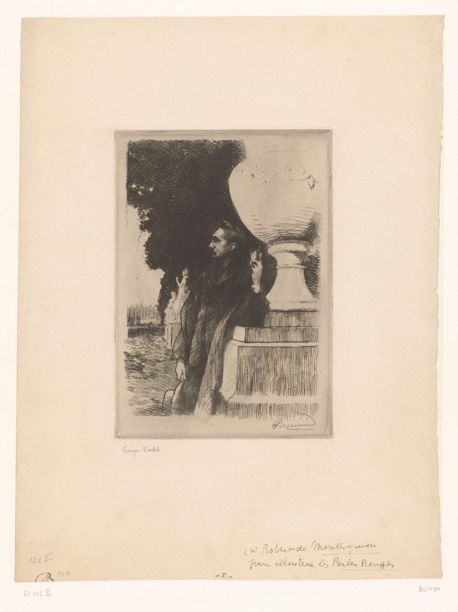 Portrait de Robert de Montesquiou - Albert Besnard (signed by artist)