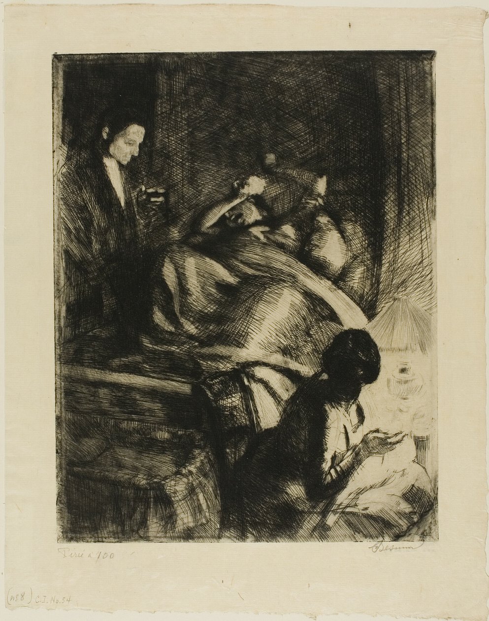 Livraison, plaque trois de la femme - Albert Besnard