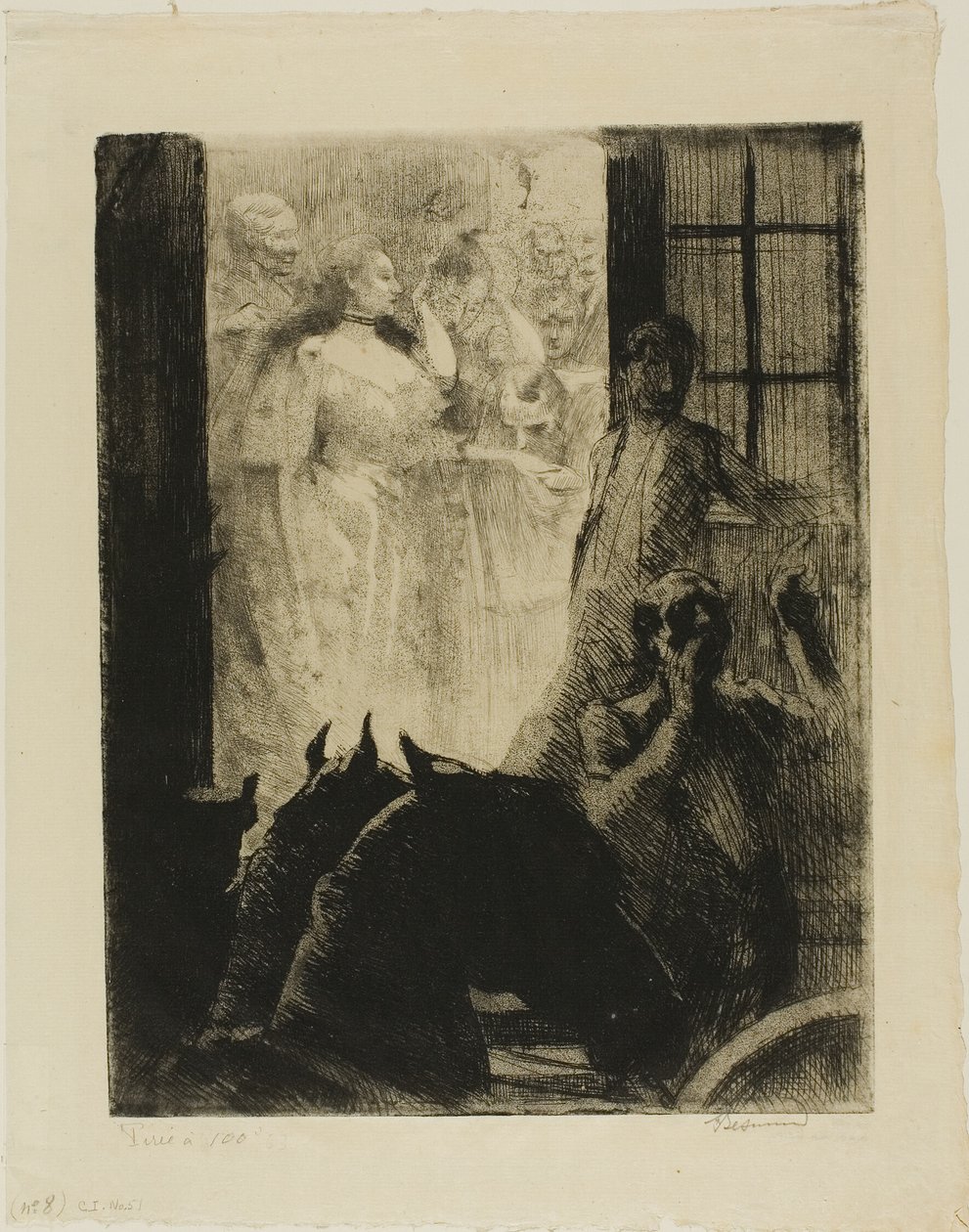 Réussite sociale, plaque sept de Femme - Albert Besnard
