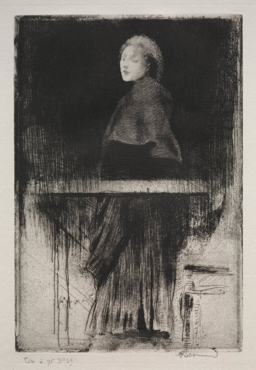 Femme avec une cape - Albert Besnard