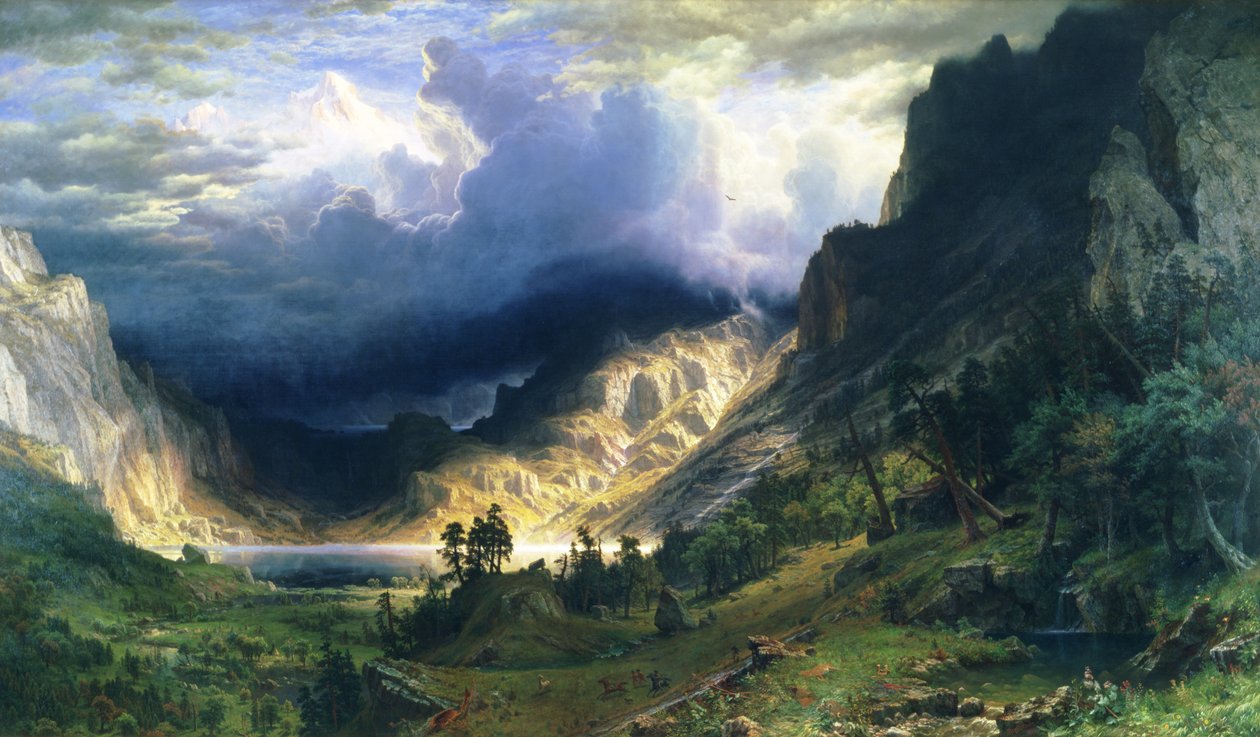 Une tempête dans les montagnes Rocheuses - Mont Rosalie - Albert Bierstadt