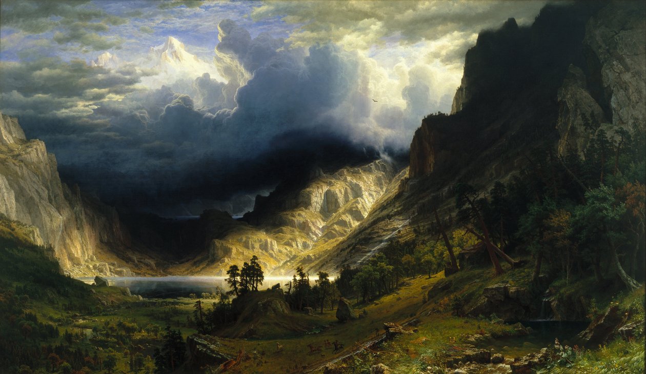 Une tempête dans les Rocheuses, le mont Rosalie - Albert Bierstadt