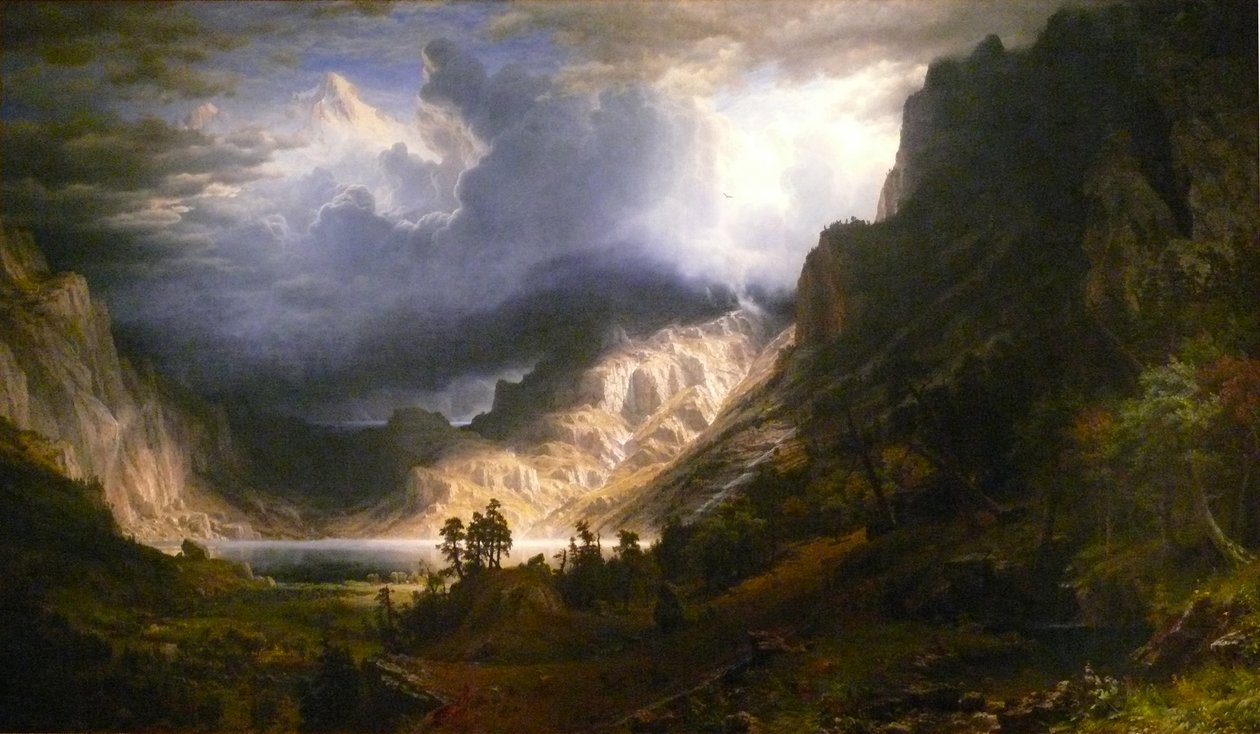 Une tempête dans les Rocheuses, le mont Rosalie - Albert Bierstadt