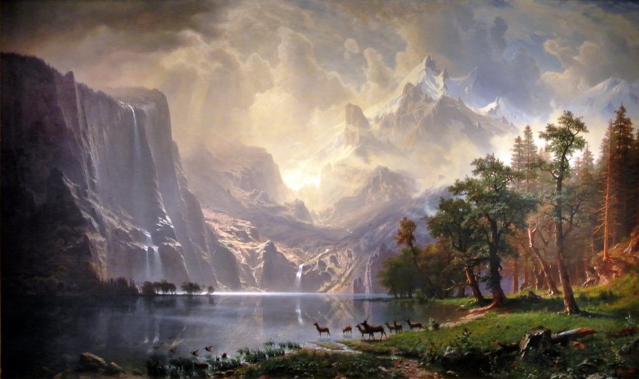 Dans la Sierra Nevada, en Californie - Albert Bierstadt