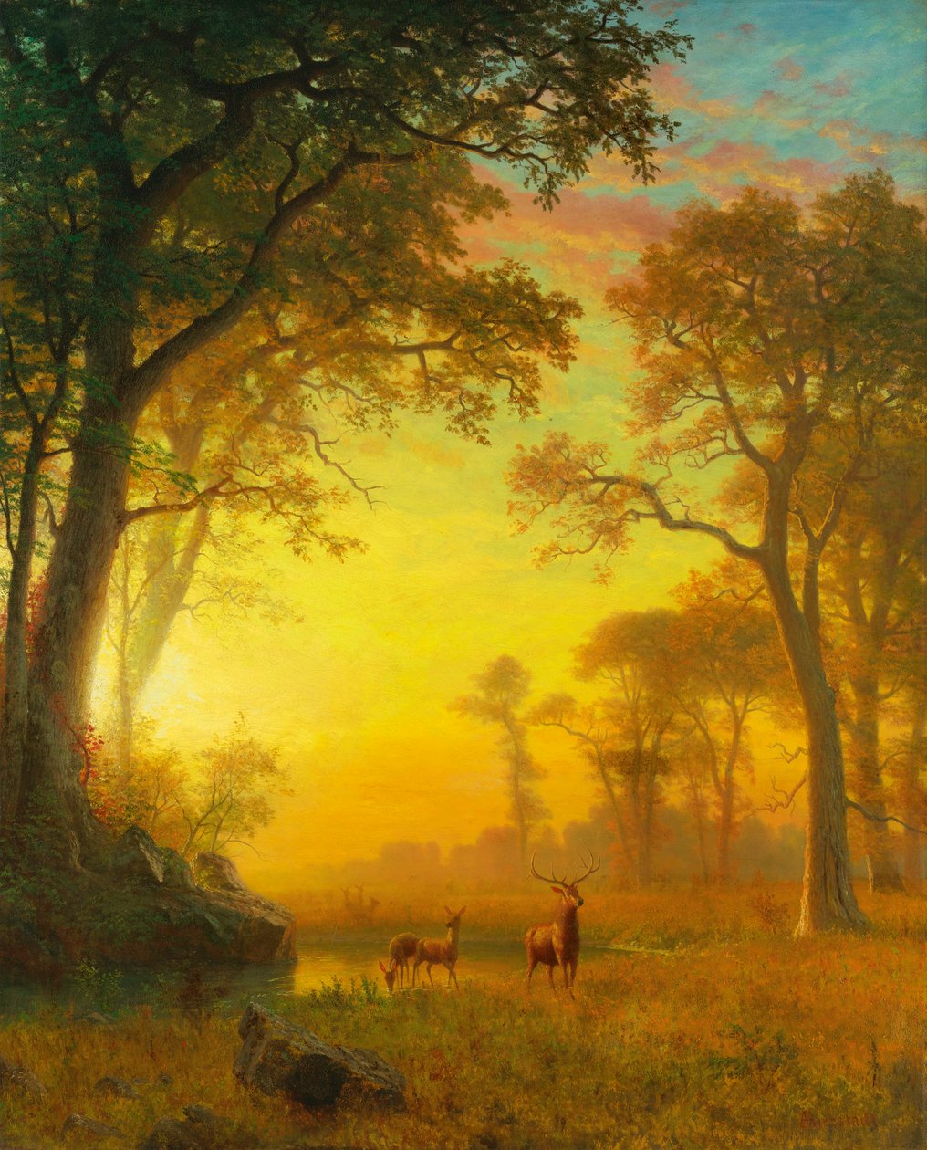 La lumière dans la forêt - Albert Bierstadt