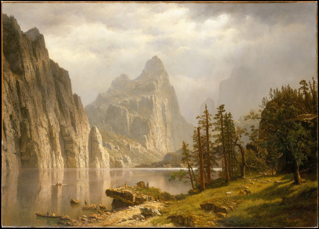 La rivière Merced, dans la vallée de Yosemite - Albert Bierstadt