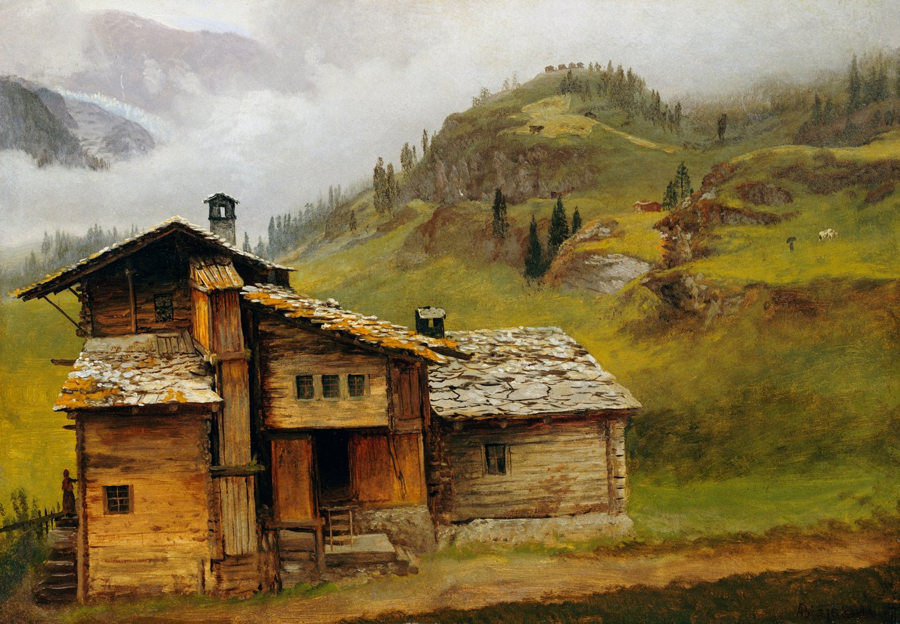 Maison de montagne - Albert Bierstadt