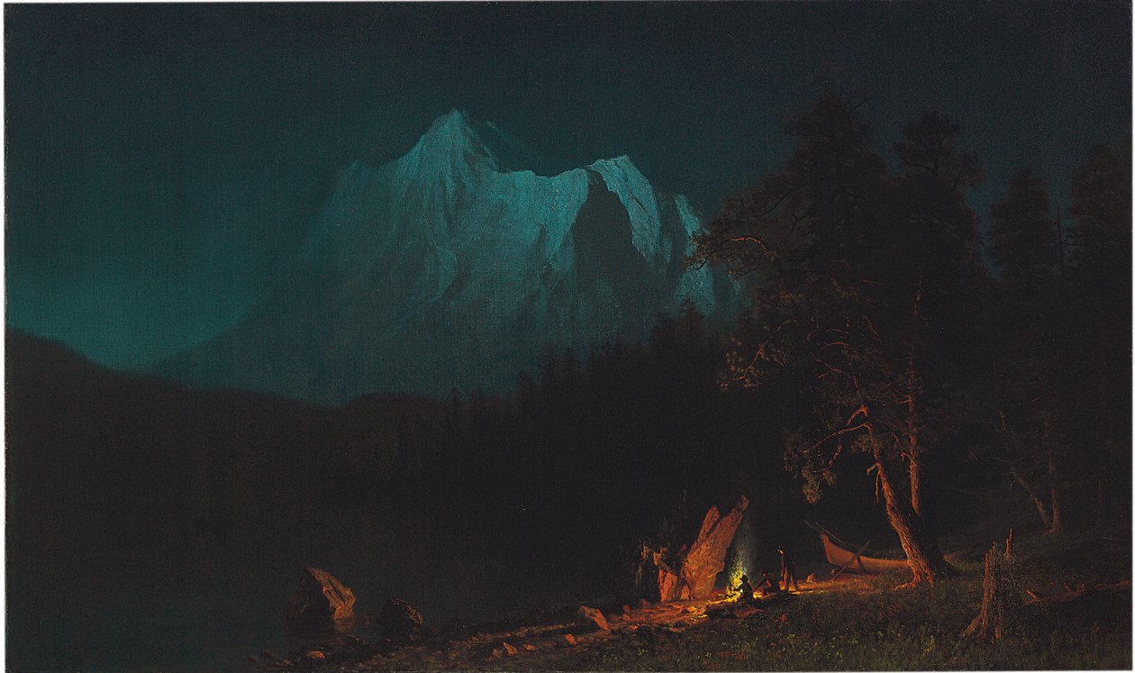Paysage Montagneux au Clair de Lune - Albert Bierstadt