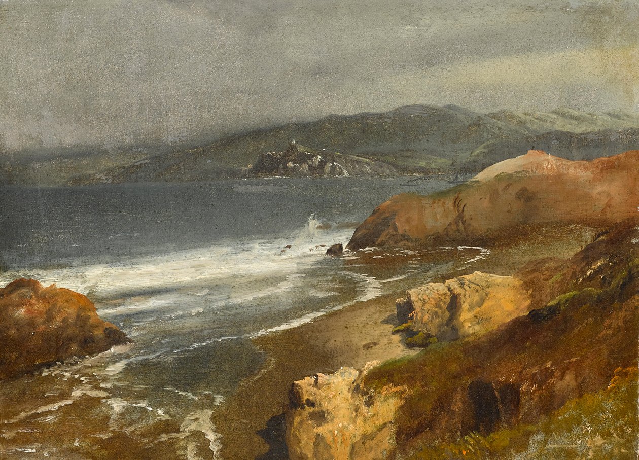 Côte Pacifique, Cal. ou Vue vers le phare de Point Bonita - Albert Bierstadt