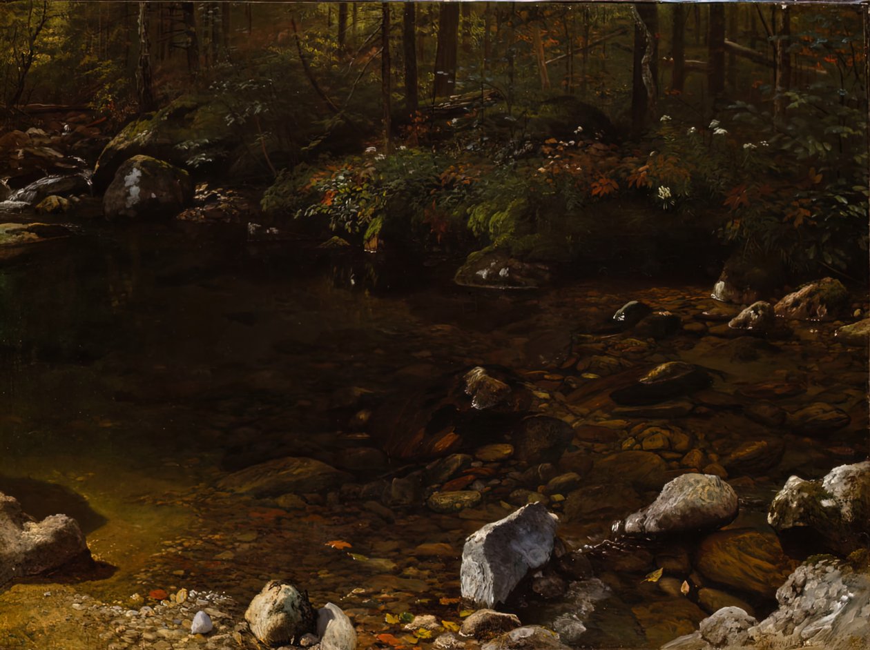 Piscine ombragée, Montagnes Blanches, New Hampshire, vers 1869 - Albert Bierstadt