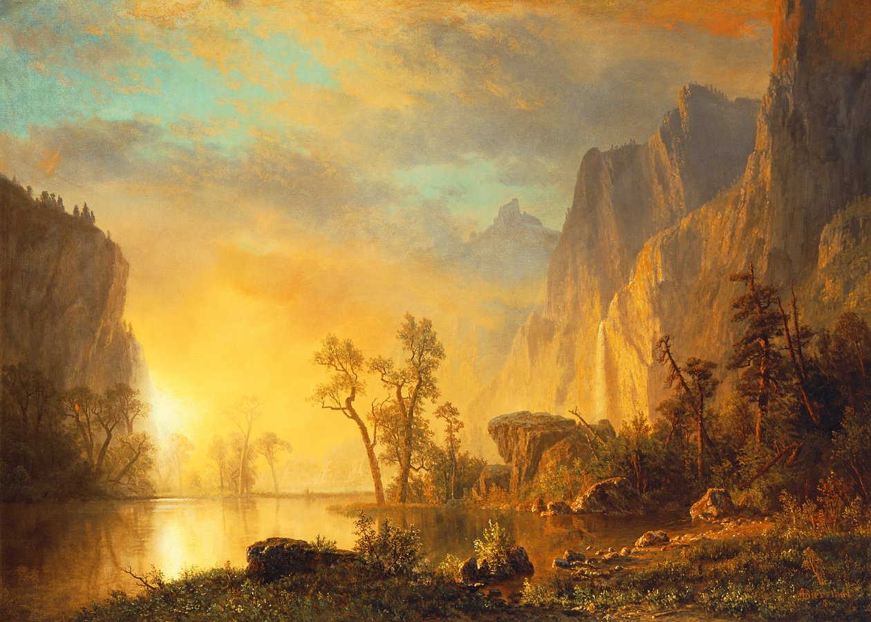 Coucher de soleil dans les Rocheuses - Albert Bierstadt