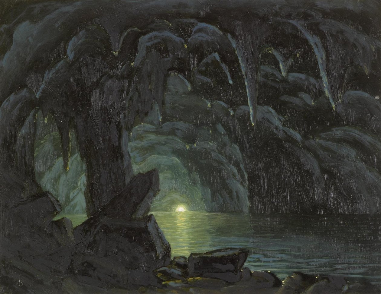 La Grotte Bleue, Capri - Albert Bierstadt