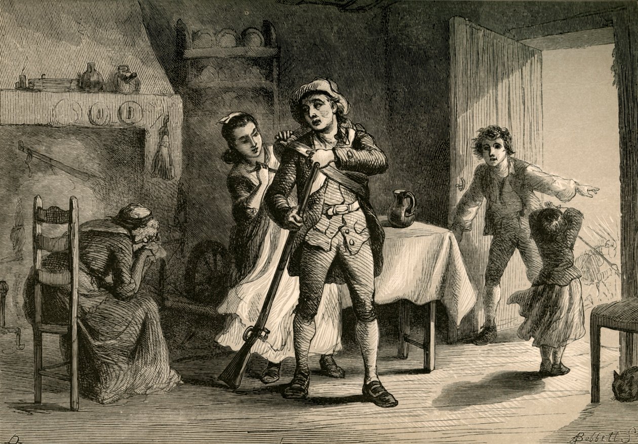 Un Minute Man se préparant à la guerre, 1877 - Albert Bobbett