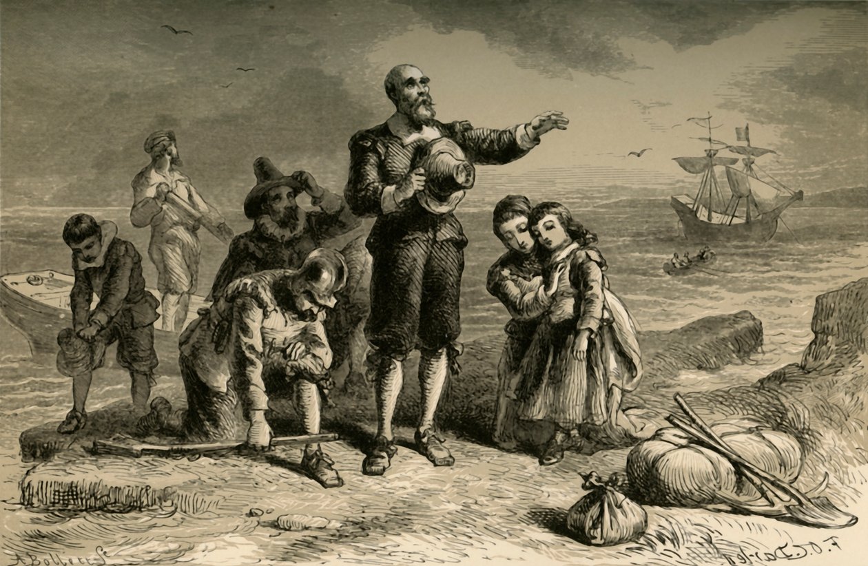 Débarquement des Pèlerins, 1877 - Albert Bobbett