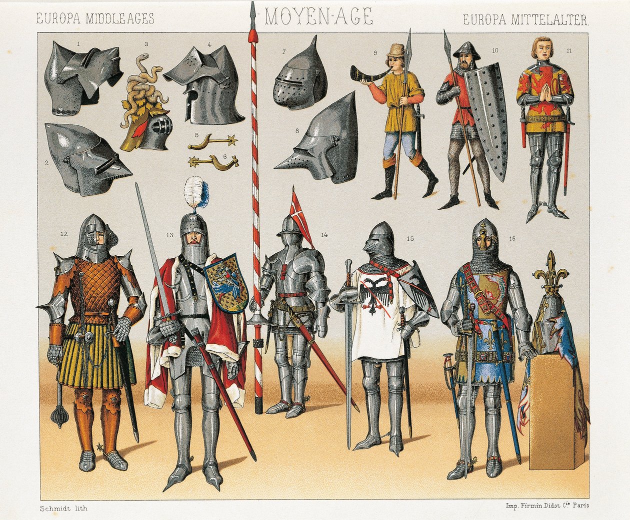 Illustration des costumes historiques d
