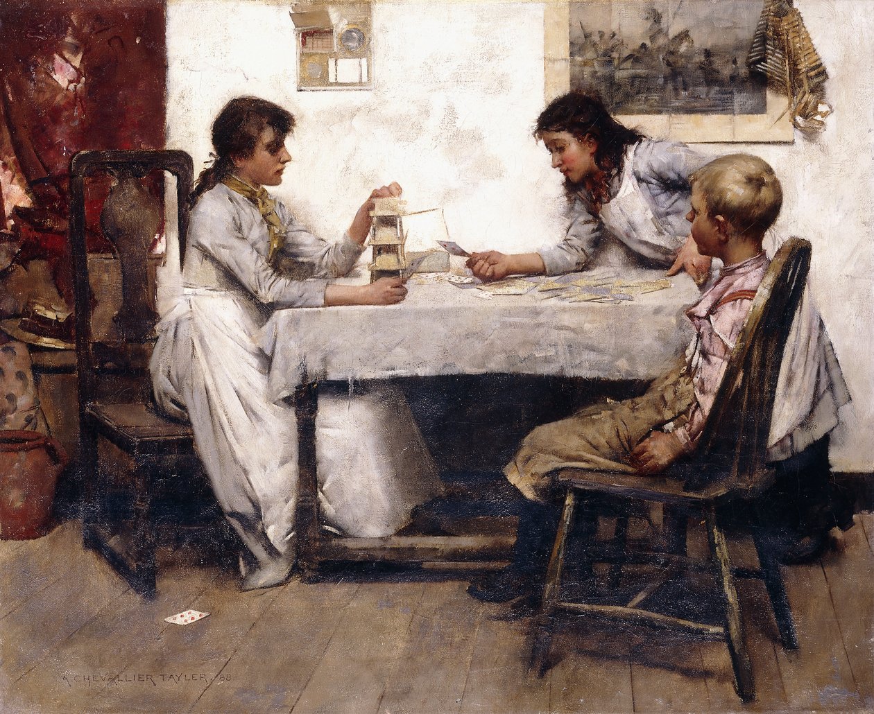 La Maison de cartes, 1888 - Albert Chevallier Tayler