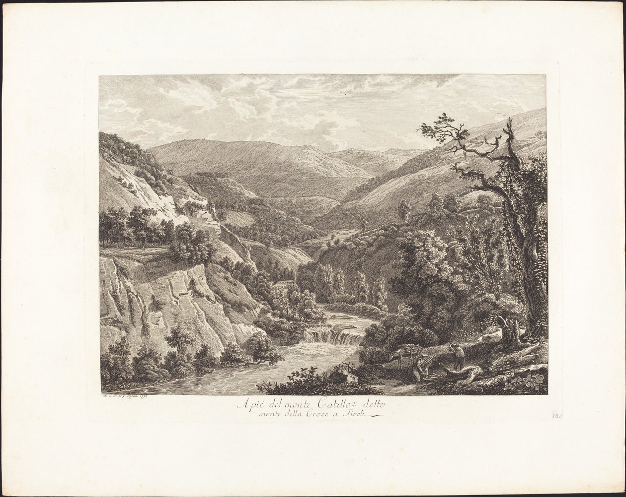 Au pied du mont Catillo, dit mont de la Croix à Tivoli - Albert Christoph Dies