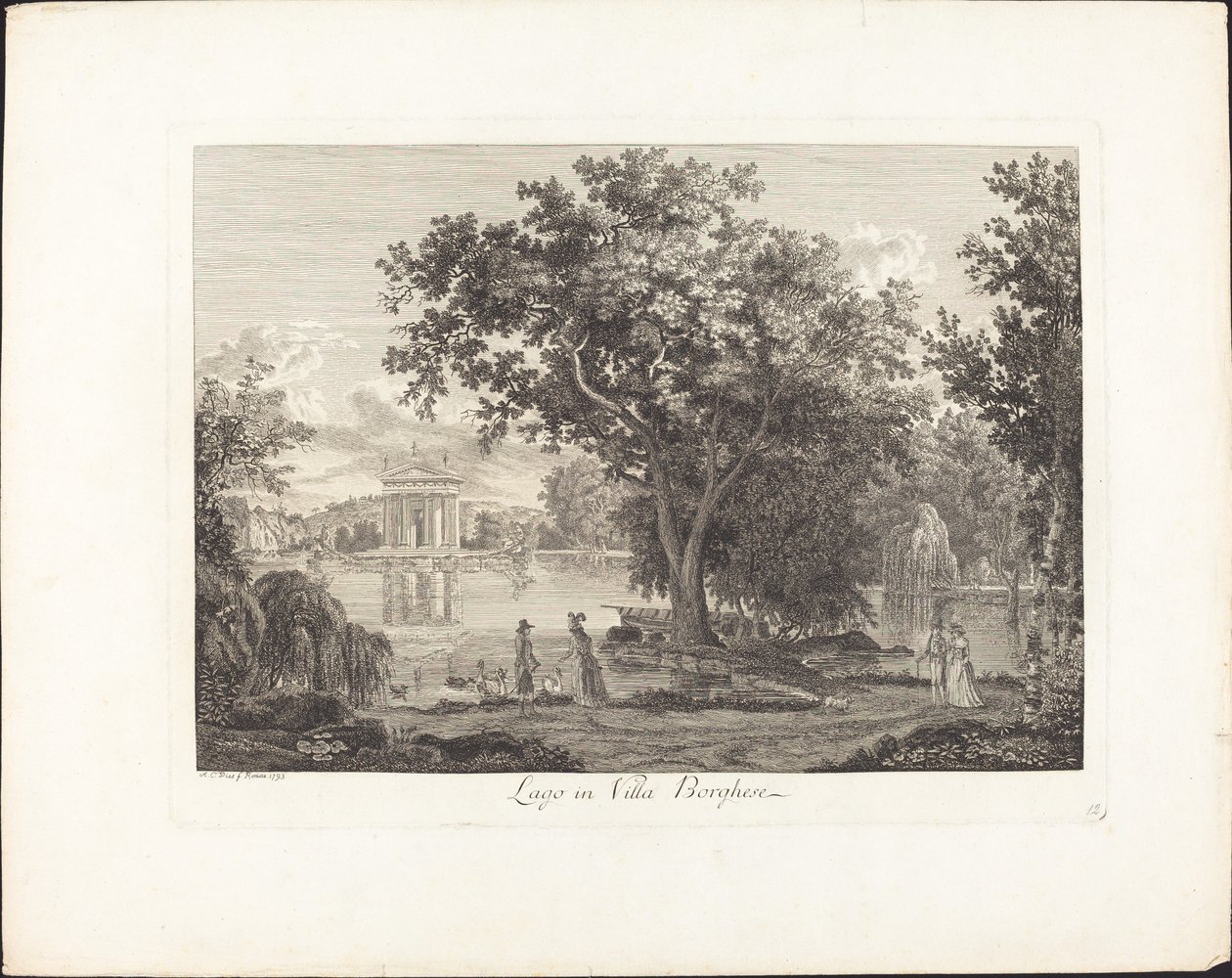 Lac dans la villa Borghese - Albert Christoph Dies