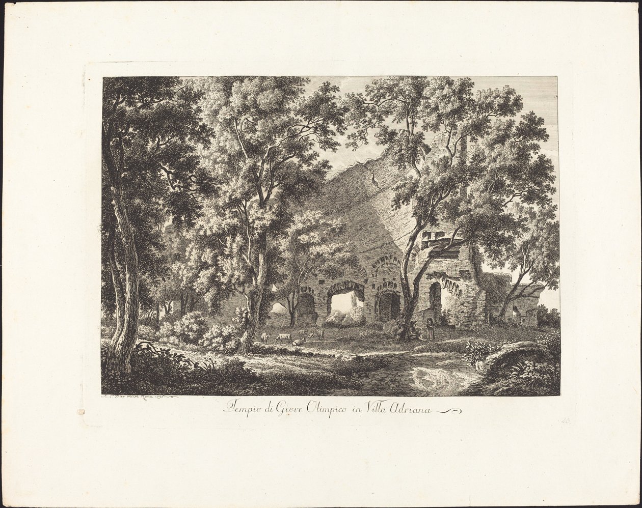 Temple de Jupiter Olympien dans la Villa Adriana - Albert Christoph Dies