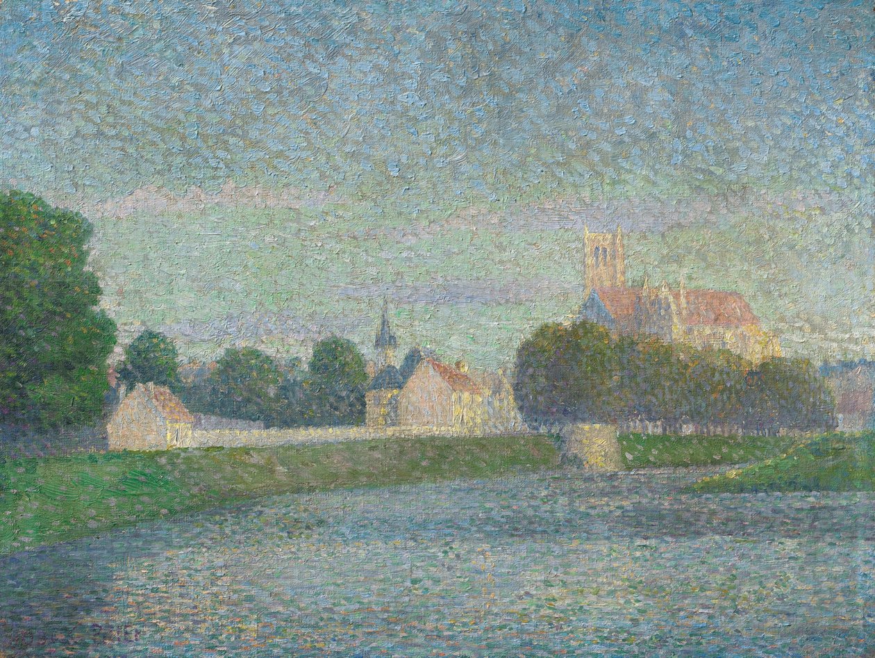 Allemand : Morgen auf der Marne in Meaux Matin sur la Marne à Meaux - Albert Dubois-Pillet