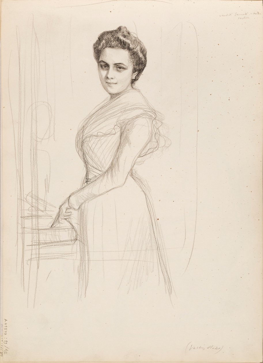 Camille Vallery-Radot, esquisse de portrait - Albert Edelfelt